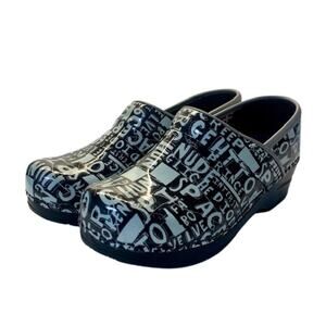 SANITA Graffiti Patent Leather Comfort Slip On Clog | 36/5.5